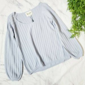 For Love & Lemons Periwinkle Ribbed Sweater